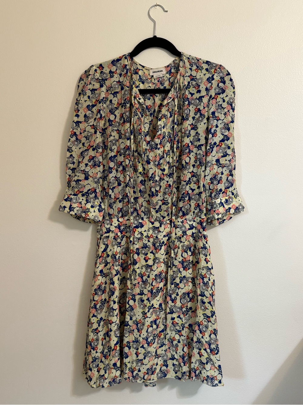 Zadig & Voltaire silk dress with floral and skull print